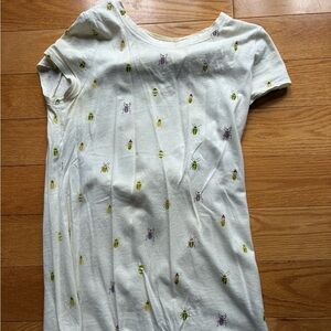 Pilcro Cream Bug Print Short Sleeve Tee